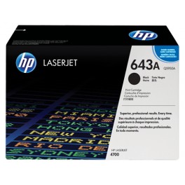HP 643A (Q5950A) Black LaserJet Toner Cartridge for HP Color LaserJet 4700