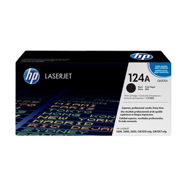 HP 124A (Q6000A) Black LaserJet Toner Cartridge for HP Color LaserJet ...