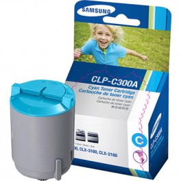 Samsung CLP-C300A Cyan toner cartridge for Samsung CLP-300, CLX-2160N, CLX-3160FN Color laser printers