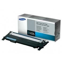 Samsung CLT-C406S Cyan toner cartridge for Samsung CLP-365/W, CLX-3305/W/FN/FW Color laser printers