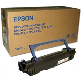 Epson S050010 Developer Cartridge Black Laser Toner Cartridge for Epson EPL-5700 / EPL-5800 Laser Printers
