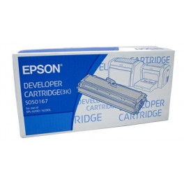 Epson S050167 Black Developer Cartridge / Laser Toner Cartridge for Epson EPL-6200 / EPL-6200L Laser Printers