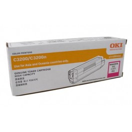 OKI TN-C3200-M (3K) Magenta Toner Cartridge for OKI C3200 / C3200n Color Laser Printers