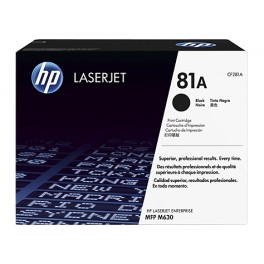 HP 81A (CF281A) Black Original LaserJet Toner Cartridge for HP LaserJet Enterprise M604 / M605 / M606 / M630