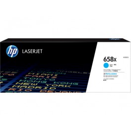 (W2001X) HP 658X High Yield Cyan Original LaserJet Toner Cartridge